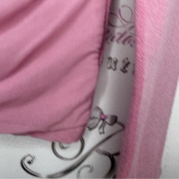 Garlvin blouse long sleeve floral lace cinch sequins stretchy rose blush pink - Picture 3 of 8